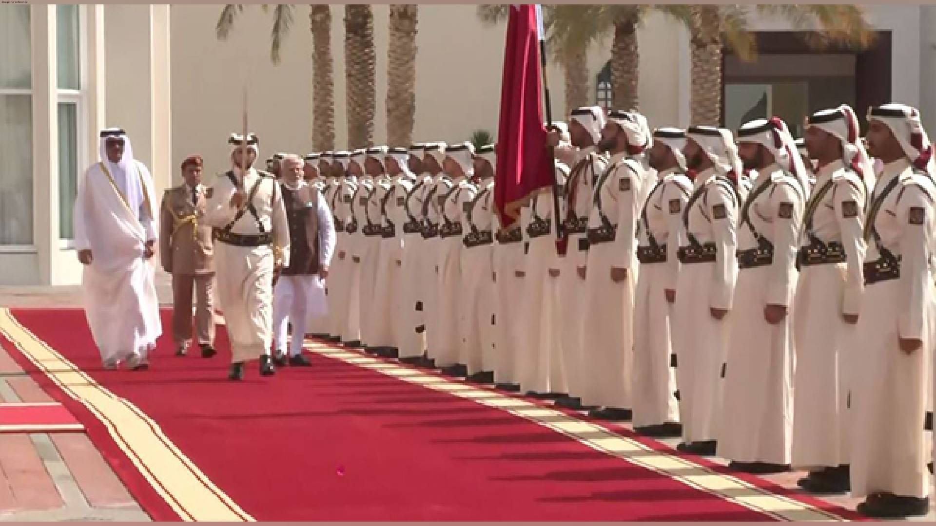PM Modi receives ceremonial welcome in Doha, holds bilateral with Amir of Qatar